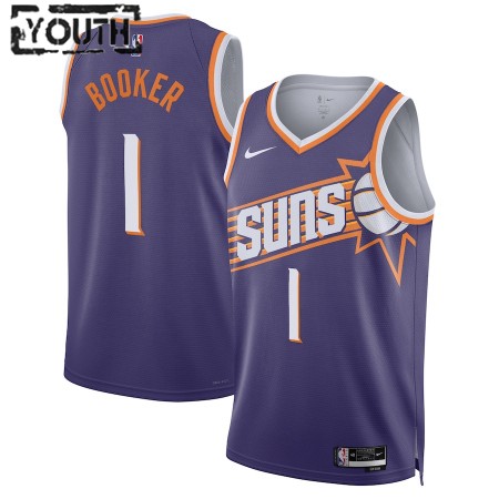 Dres Phoenix Suns Devin Booker Nike 2023-24 Icon Edition Ljubičasta Swingman - Dječji